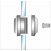 Shower glass door handle - 304 stainless steel round handle, Invisible sliding door handle for 8-12mm Thick Door